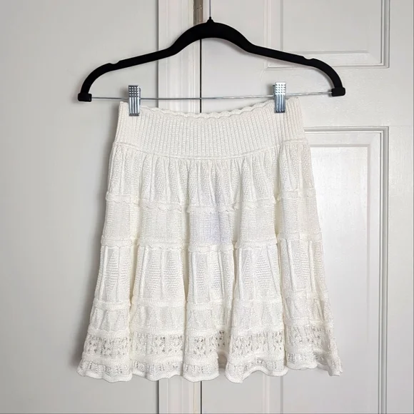 NWT LoveShackFancy Sandrea Skirt in White Rose | Women's Size Medium - Picture 7 of 11